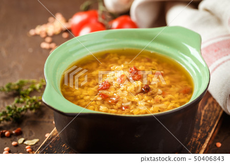 Lentil soup - Masoor Dal or Dal Tadka Curry 50406843