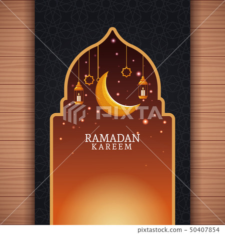 ramadan kareem with waning moon and islamic art ramadan kareem with waning moon and islamic art 50407854