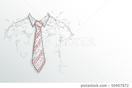 Happy Fathers Day. Necktie and white shirt 50407872