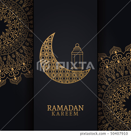 ramadan kareem with waning moon and islamic art ramadan kareem with waning moon and islamic art 50407910