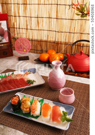 Fresh sashimi and nigiri sushi Fresh sashimi and nigiri sushi 50408968