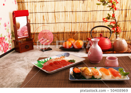 Japanese Cuisine Nigiri Sushi and Sashimi Japanese Cuisine Nigiri Sushi and Sashimi 50408969