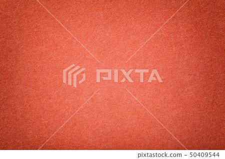 Dark orange matt suede fabric closeup. Velvet Dark orange matt suede fabric closeup. Velvet 50409544