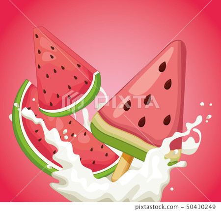 ice lolly with strawberry 50410249