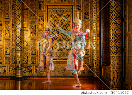 Art culture Thailand Dancing in masked khon in 50411022