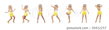 Young woman in fashion concept 50412257
