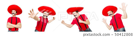 Funny mexican isolated on the white 50412808