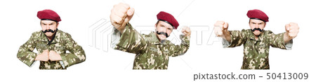 Funny soldier in military concept 50413009