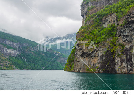 Panoramic view of Geiranger fjord Panoramic view of Geiranger fjord 50413031