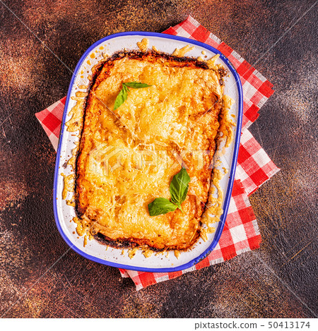 Traditional italian lasagna with vegetables, 50413174