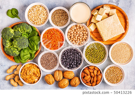 Healthy diet vegan food, veggie protein sources. Healthy diet vegan food, veggie protein sources. 50413226