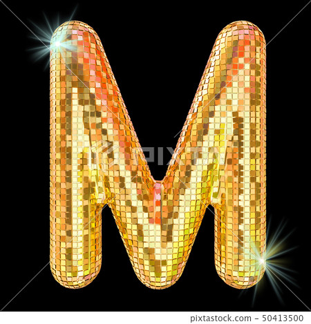 Disco font, letter M Disco font, letter M 50413500