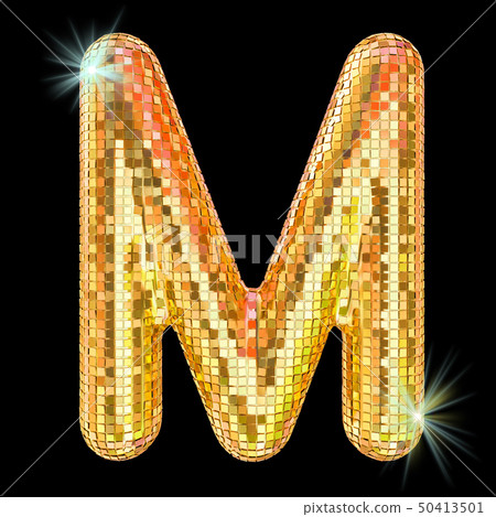 Disco font, letter M Disco font, letter M 50413501