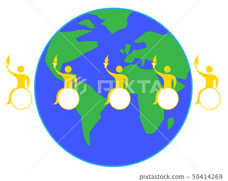 An illustration of an image of an international sports competition. The torch relays all over the world. An illustration of an image of an international sports competition. The torch relays all over the world. 50414269