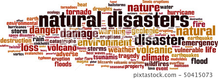 Natural disasters word cloud - Stock Illustration [50415073] - PIXTA