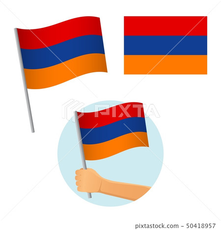 armenia flag in hand 50418957