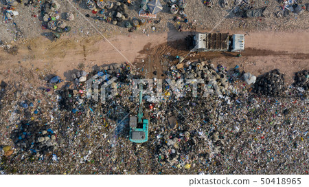 Aerial view tons of plastic waste, Plastic Aerial view tons of plastic waste, Plastic 50418965