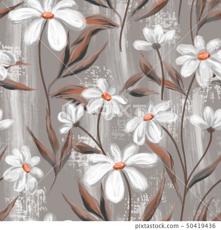 Seamless pattern with chamomiles Seamless pattern with chamomiles 50419436