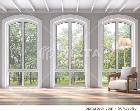 Modern classic living room 3d render Modern classic living room 3d render 50419586