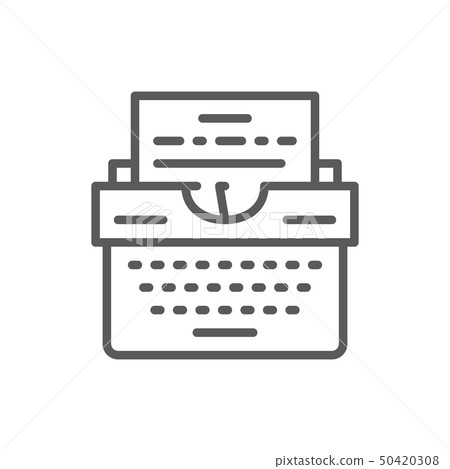 Typewriter line icon. 50420308