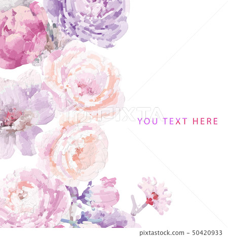 Computer drawn abstract peony flower rose flower illustration Computer drawn abstract peony flower rose flower illustration 50420933