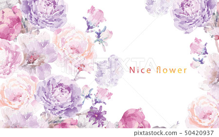 電腦繪製的抽象牡丹花玫瑰花花卉插畫 電腦繪製的抽象牡丹花玫瑰花花卉插畫 50420937