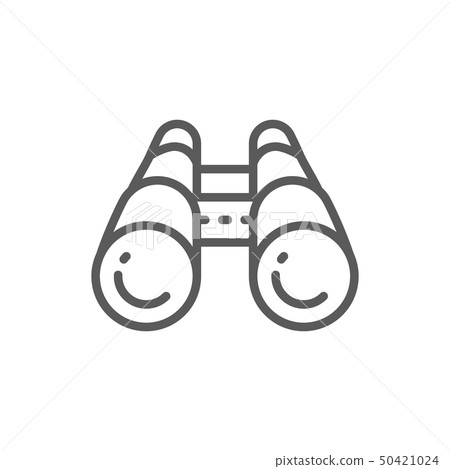 Binoculars, explorer line icon. 50421024
