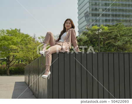 Korean Business Woman and Park 50422093
