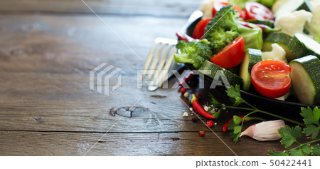 Fresh vegetables on a table Fresh vegetables on a table 50422441