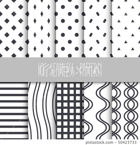 Set of seamless geometric patterns 50423733