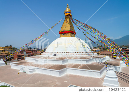 The Buddhist stupa of Boudha Stupa dominates the The Buddhist stupa of Boudha Stupa dominates the 50425421