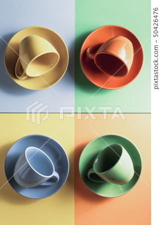 empty cup at colorful background empty cup at colorful background 50426476