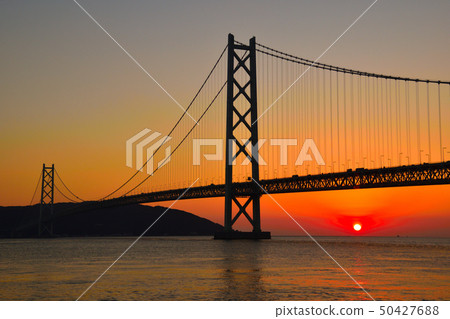 晚上觀點明石海峽大橋 晚上觀點明石海峽大橋 50427688