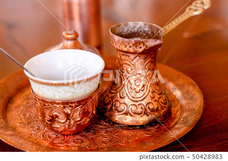 Coffee served in the traditional Bosnian coffee service 50428983