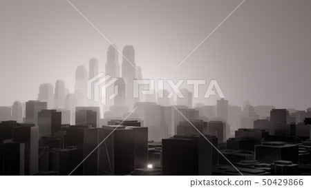 City in fog. Air pollution City in fog. Air pollution 50429866