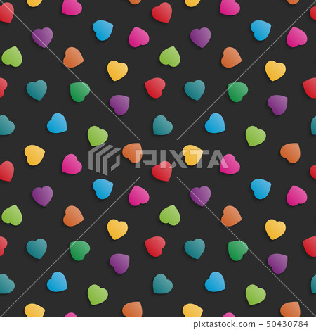 Colorful illustration hearts pattern seamless Colorful illustration hearts pattern seamless 50430784