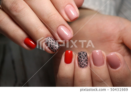 manicure with long nails manicure with long nails 50431989