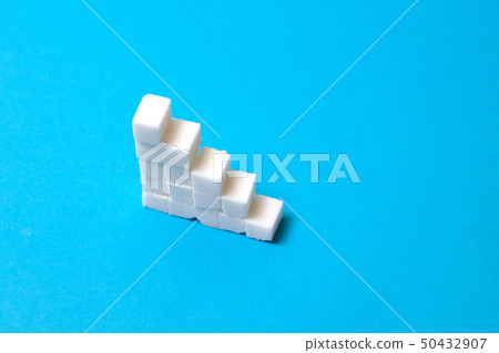 Concept stair made of sugar. Concept stair made of sugar. 50432907