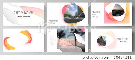 Minimalistic abstract vector illustration of the editable layout of the presentation slides design 50434111