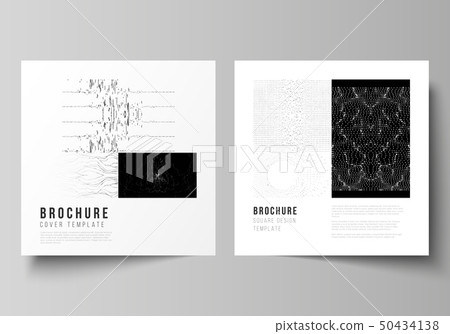 Minimal vector illustration layout of two square format covers design templates for brochure, flyer Minimal vector illustration layout of two square format covers design templates for brochure, flyer 50434138