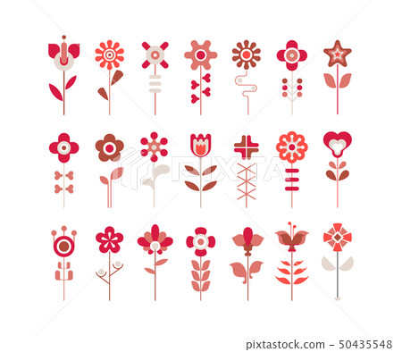 Set of flower vector  icons 50435548