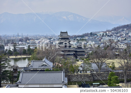 National Treasure Matsumoto Castle and Northern Alps (from the observation hall of the city hall) National Treasure Matsumoto Castle and Northern Alps (from the observation hall of the city hall) 50436103