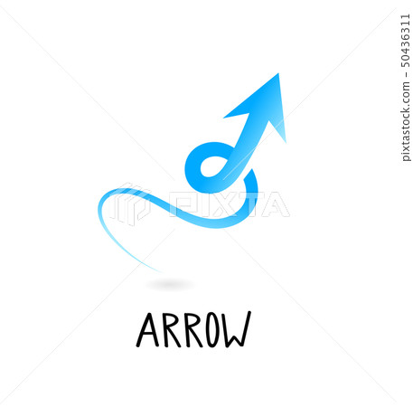 Arrow Icon in trendy flat style isolated on grey background. Arrow symbol for your web site design 50436311