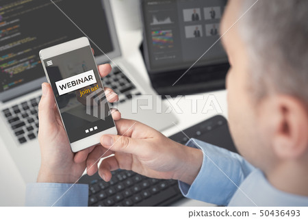 Webinar online, internet education, e-learning 50436493