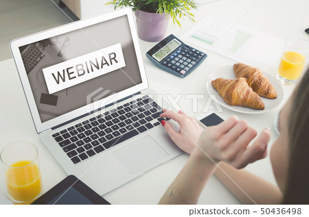 Webinar online, internet education, e-learning 50436498