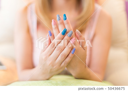 beautiful fingernail manicure acrylic nail polish 50436675