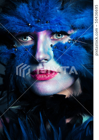 Portrait of Halloween character. Woman face Portrait of Halloween character. Woman face 50436695