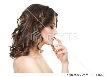 Woman profile isolated on white background Woman profile isolated on white background 50436699