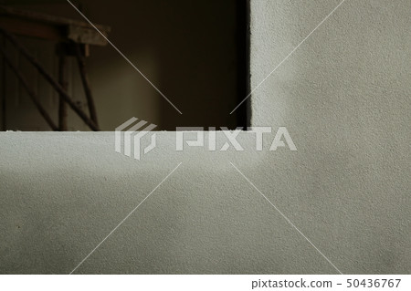window frame on cement wall inside construction window frame on cement wall inside construction 50436767