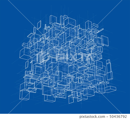 Vector abstract boxes background - Stock Illustration [50436792] - PIXTA